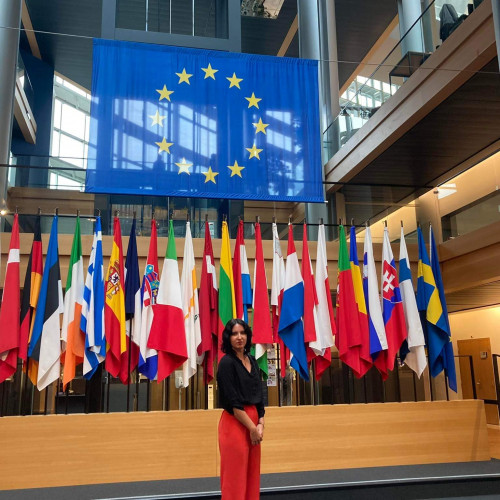 Návšteva Európskeho parlamentu v Štrasburgu, žiačkou GAS Krupina